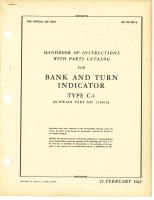 Handbook of Instructions with Parts Catalog for Bank and Turn Indicator Type C-1 (Schwien PN 21500A)