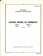 Overhaul Instructions for Floating Control Oil Thermostat