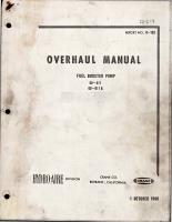 Overhaul Manual for Fuel Booster Pump - 60-611 and 60-611A 