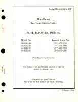 Overhaul Instructions for Fuel Booster Pumps Model No. 64-1063