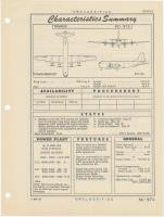 KC-97G Boeing Stratofreighter - Tanker - Characteristics Summary