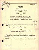 Supplement to Overhaul Instructions for Motor Driven Turbine Fuel Pump 