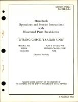 Operations and Service Instructions with Illustrated Parts for Wiring Check Trailer Unit - Model GS201, and GS201M2