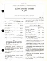 Overhaul Instructions with Parts Breakdown for Canopy Actuating Cylinder Part No. 2923