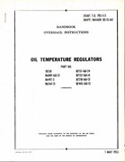 Overhaul Instructions for Airesearch Oil Temperature Regulators 