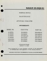 Maintenance for Attitude Indicator Model No. AI-803A, AI-803D, AI-803G, AI-903B, ADI-350A, Part No. 501-1022,  501-1049, 501-1049, 501-1077, 501-1099, 501-1100