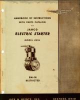 Handbook of Instructions with Parts Catalog for Jahco Electric Starters Model JH5L