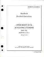 Overhaul Instructions for Upper Boost Dual Actuating Cylinder - Part A02H4800-5 and A02H4800-6