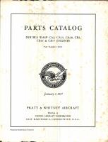 Parts Catalog for Double Wasp CA3, CA15, CA18, CB3, CB16, & CB17 Engines