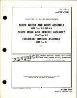 Illustrated Parts for Servo Motor Drive Assembly, Servo Drum and Bracket Assembly, Follow-Up Control Assembly