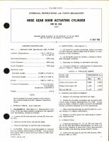 Overhaul Instructions with Parts Breakdown for Nose Gear door Actuating cylinder Part no. 4760