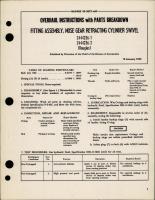 Overhaul Instructions with Parts for Nose Gear Retracting Cylinder Swivel Fitting Assembly - 2444236-1 and 2444236-2