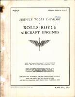 Service Tool Catalog for Rolls-Royce Aircraft Engines