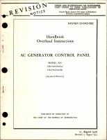 Overhaul Instructions for AC Generator Control Panel - Model CR2781F103A2 and CR2781F103B1