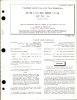 Overhaul Instructions with Parts Breakdown for Level Control Pilot Valve - Part 737100