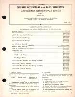 Overhaul Instructions with Parts Breakdown for Servo Assembly, Aileron Hydraulic Booster 3418447