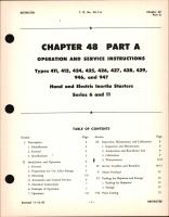 Operation and Service Instruction for Hand and Electric Inertia Starters for Series 6 and 11, Ch 48 Part A