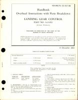 Overhaul Instructions with Parts Breakdown for Landing Gear Control - Part A451M3