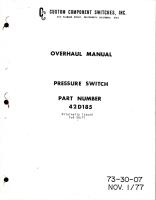 Overhaul for Pressure Switch - Part 42D185 
