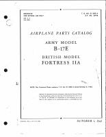 Parts Catalog for B-17E (Fortress IIA) Aircraft