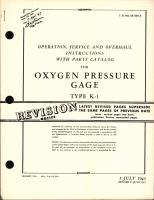 Operation, Service and Overhaul Instructions with Parts Catalog for Oxygen Pressure Gage Type K-1