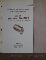 Handbook of Instructions with Parts Catalog for Jahco Electric Starters Models JH3, JH4, and JH5 Series