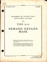 Handbook of Instructions with Parts Catalog for Type A-14 Demand Oxygen Mask