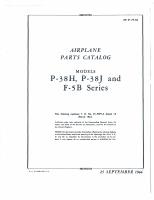 Airplane Parts Catalog - P-38H, P-38J, F-5B - Sept 1944