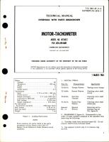 Overhaul with Parts Breakdown for Motor-Tachometer - Model MT14EC1 