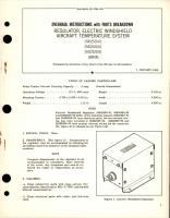 Overhaul Instructions with Parts Breakdown for Electric Windshield Aircraft Temperature System Regulator 