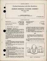 Overhaul Instructions with Parts Breakdown for Aileron Booster Cylinder Assembly - Part 20008 