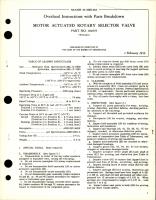 Overhaul Instructions with Parts Breakdown for Motor Actuated Rotary Selector Valve - Part 104655