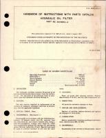 Handbook of Instructions with Parts Catalog for Hydraulic Oil Filter - Part AN 6234-4