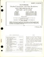 Overhaul Instruments with Parts Breakdown for Electro-Mechanical Rotary Actuator Models R220M2, R220M2-4, and R220M2-5  