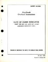 Overhaul Instructions for Rate of Climb Indicator Part No. RC-60 and RC-60MS 