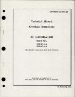 Overhaul Instructions for AC Generator - Type 28B187-4-A, 28B187-6-A 