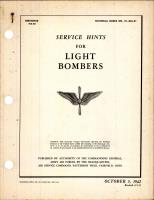 Service Hints for Light Bombers