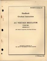 Overhaul Instructions for AC Voltage Regulator - Type 20B100-12-A