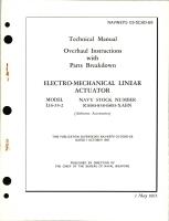 Overhaul Instructions with Parts Breakdown for Electro-Mechanical Linear Actuator L-16-35-2