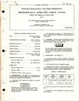 Overhaul Instructions with Parts Breakdown for Mechanically Operated Check Valves - Parts MOC-6-67 and 13200