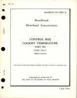 Overhaul Instructions for Control Box Cockpit Temperature - Part CYLZ 5511-1 