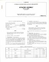 Instructions w Parts Breakdown for Actuator Assembly Part WA8005