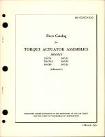 Parts Catalog for Torque Actuator Assemblies