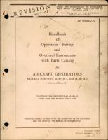 Operation, Service, and Overhaul Instructions with Parts Catalog for Generators - Models 2CM73B7, 2CM73C1, and 2CM73C2