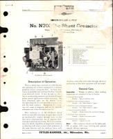 Instruction Sheet for No. N700 D-c Shunt Contactor