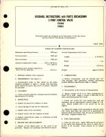 Overhaul Instructions with Parts Breakdown for 2-Port Control Valve - 870468 