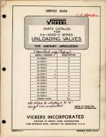 Parts Catalog for Unloading Valves - AA-14500-A Series