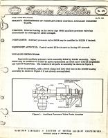 Supersedure of Constant Speed Control Auxiliary Pressure Valve