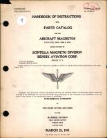 Instructions with Parts Catalog for Type SB5L, SB5R, SB6R, & SF4L Aircraft Magnetos 