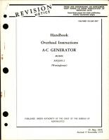 Overhaul Instructions for AC Generator - Model A50J185-2